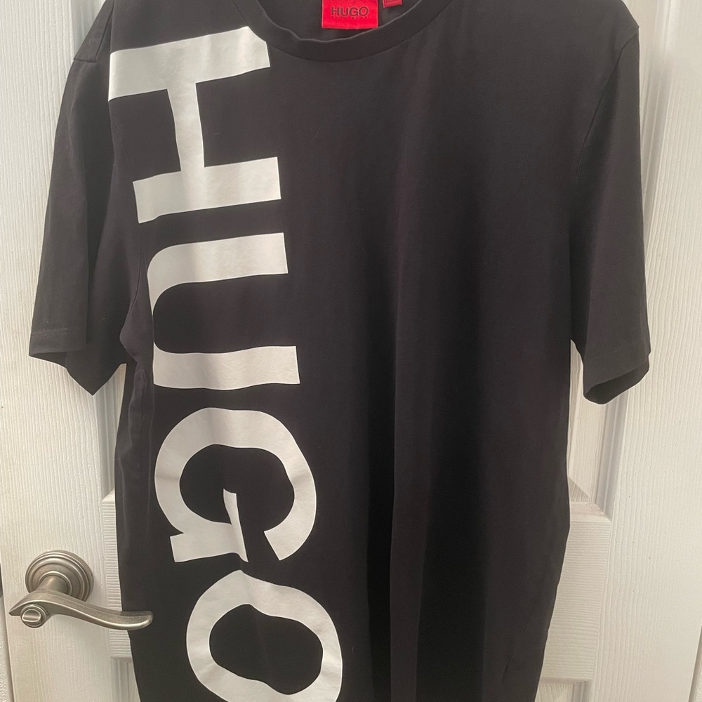 HUGO Black T-Shirt with Bold Logo
